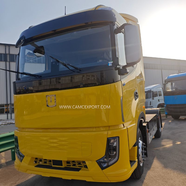 Yellow G2 6x4 High-Roof Left-Hand Drive Electric Tractor Truck